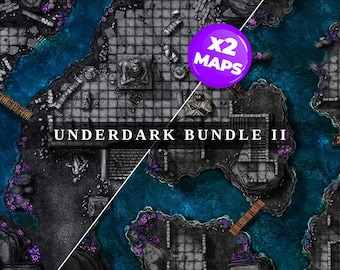 Underdark Ruins Battlemap, DnD Battle Map, D&D, Battle Map, Dungeons and Dragons, 5e, Roll20, Fantasy Grounds, Foundry, VTT, Digital Map
