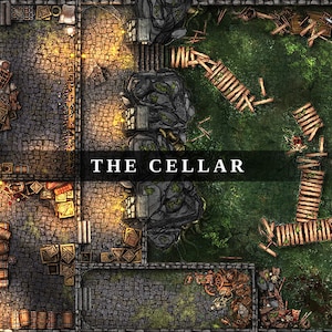 La cave, 4k, carte de bataille du D&D, D&D, carte de bataille, Donjons et dragons, 5e, rouleau 20, Fantasy Grounds, fonderie, VTT, carte numérique