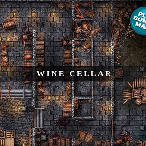 Adega, 4k, Mapa de Batalha DnD, D&D, Mapa de Batalha, Dungeons and Dragons, 5e, Roll20, Fantasy Grounds, Fundição, VTT, Mapa Digital