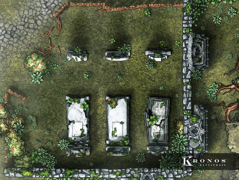 The Graveyard 4k, Dnd Battle Map, D&D, Battle Map, Dungeons and Dragons