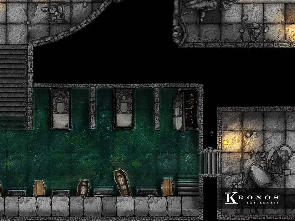 Catacombs Battlemap, Dnd Battle Map, D&D, Battle Map, Dungeons and