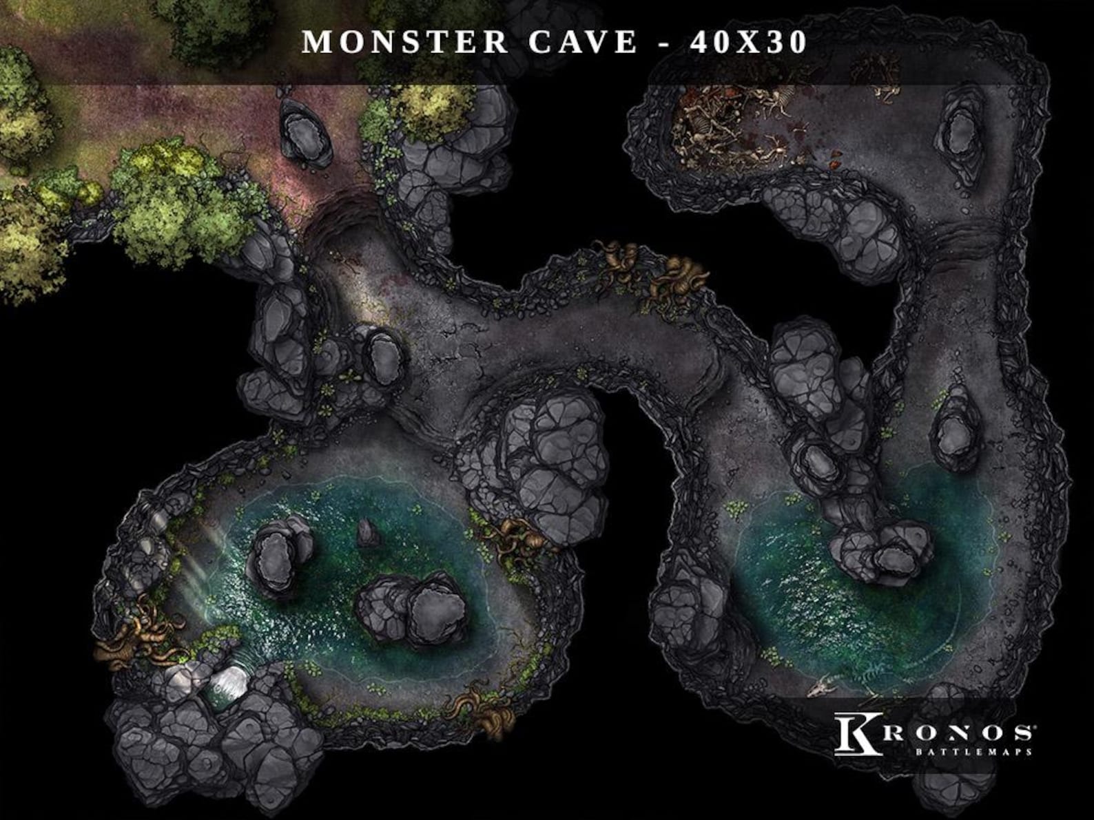 Caves Battlemap: 40x30 Dnd 5e Digital Map (JPEG) - Etsy