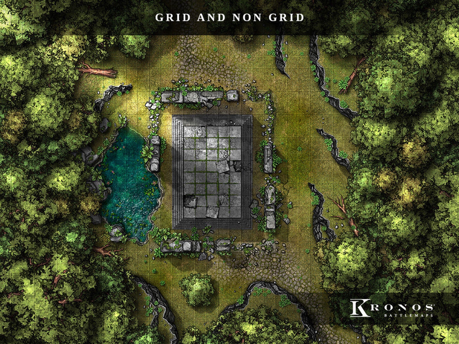 Forest Ruins II Digital Battlemap, Dnd Battle Map, Digital Battle Map ...
