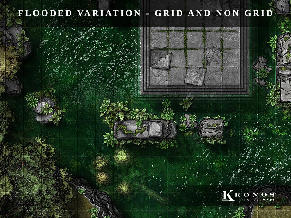 Forest Ruins II Digital Battlemap, Dnd Battle Map, Digital Battle Map ...