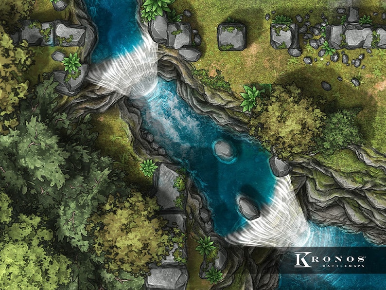 Forest Ruins Digital Battlemap: Dnd 5e VTT Map (40x30) - Etsy
