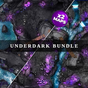 The Underdark Digitale Karte, D&D Karte, D&D, Dungeons and Dragons, 5e, Roll20, Fantasy Blöckchen, Gießerei, Digitale Karte