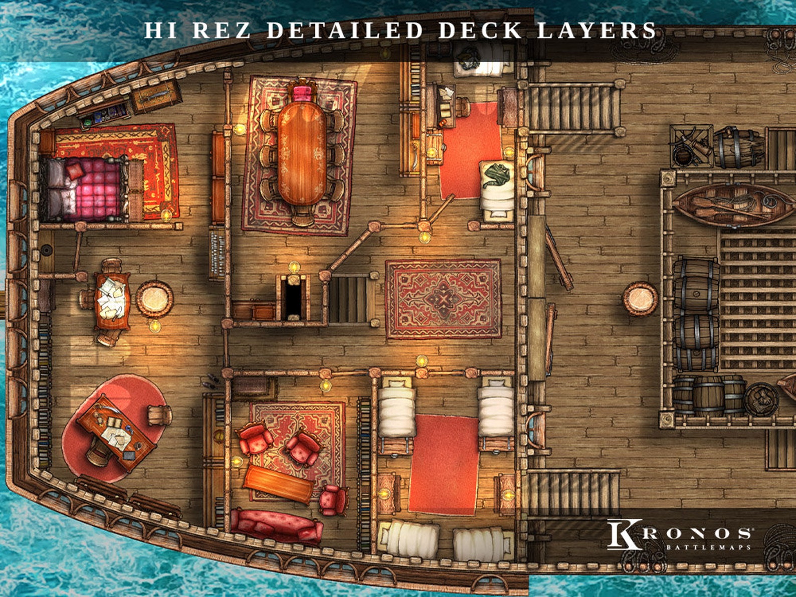 Galleon Ship Battlemap Digital Battle Map Dnd D D Dungeons And 