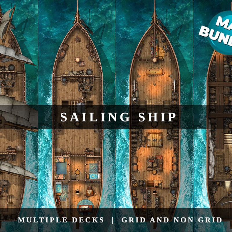 Battle Maps Digital Ships - Etsy