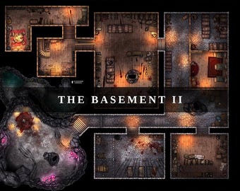 Evil Cult Basement Hideout, 4k DnD Battle Map, (Digital Map)