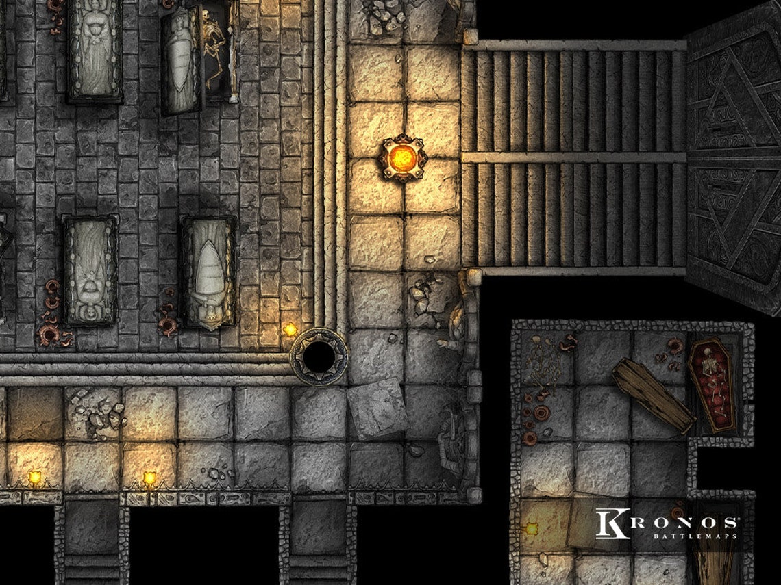 Catacombs Battlemap Dnd Battle Map D D Battle Map Dungeons And Il 1140xN.5061522497 Q7x8
