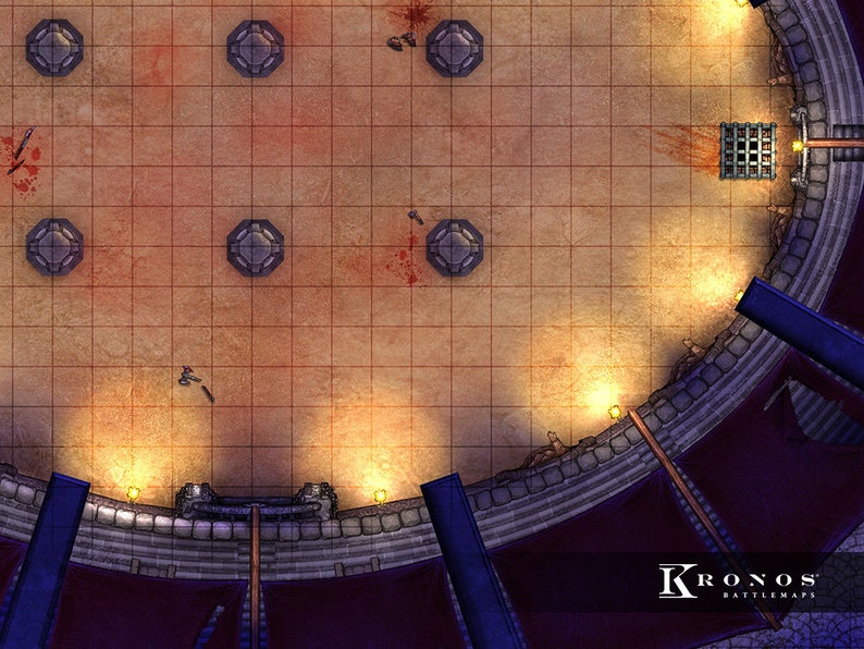 The Arena, Battlemap, Dnd Battle Map, D&D, Battle Map, Dungeons and 