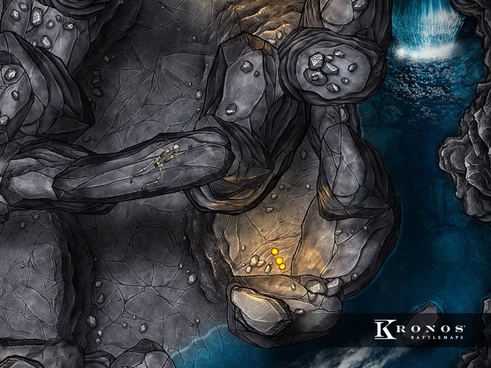 Golden Caves 4k Battlemap: 20x20 Dnd Digital Map (VTT) - Etsy