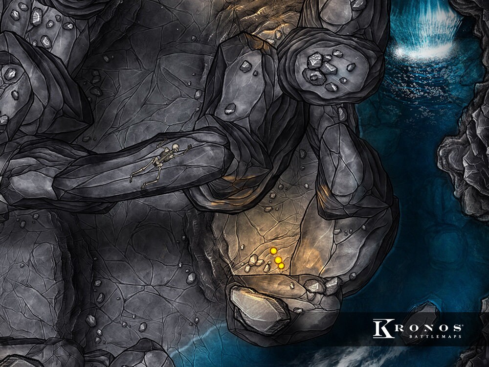 Golden Caves 4k Battlemap: 20x20 Dnd Digital Map (VTT) - Etsy