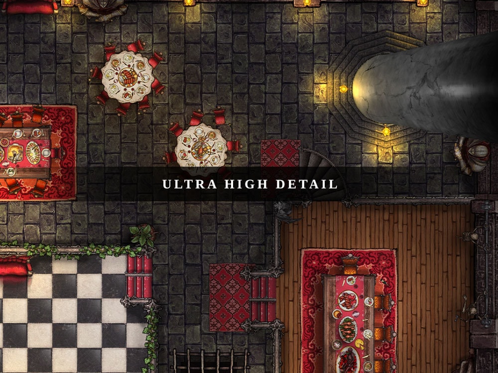 Vampire Ballroom, Battlemap, Dnd Battle Map, D&D, Battle Map, Dungeons