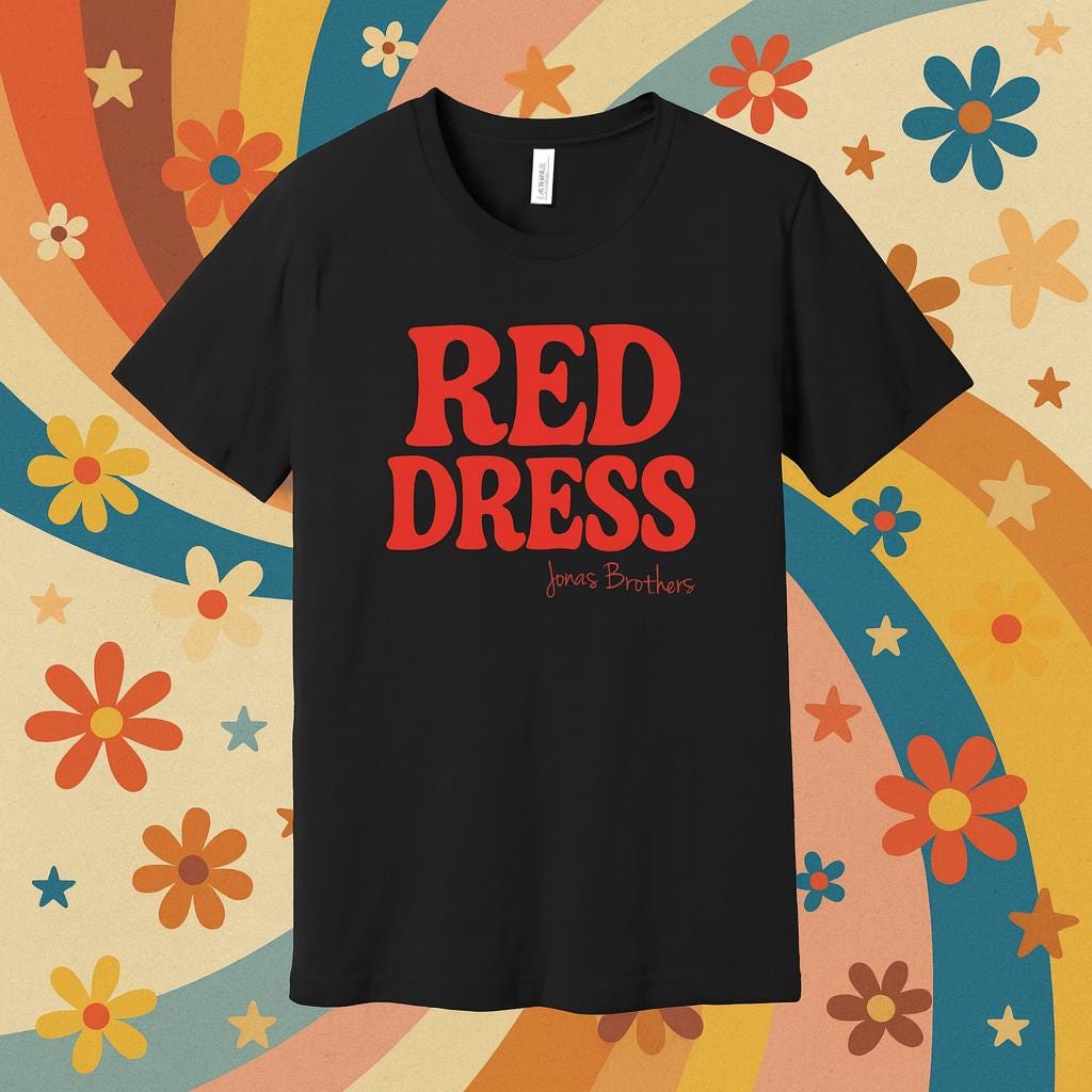 Jonas Brothers Red Dress Shirt