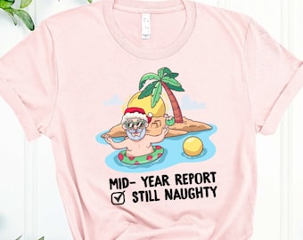 Christmas in July Shirt, Funny Summer Santa Vacation Tee