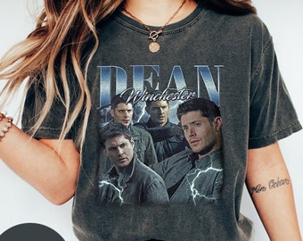 Dean Winchester Retro Vintage Komfort Farben Shirt, lustiges Geschenk für Frauen und Mann, Vibes Unisex T-Shirt, Retro Dean Winchester Shirt 2023