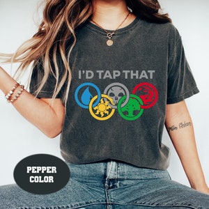 Camiseta I'd Tap That Vintage Comfort Colors, Camiseta de jogo engraçada, Camiseta de jogo de cartas, Presente interessante para amigos, Camiseta de presente para amante de jogos 2024