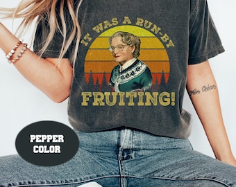 Es war ein Run von Fruiting Retro Vintage Comfort Farben T-Shirt, Filme Zitat Unisex T-Shirt, Vintage Doubtfire Shirt, lustiges Zitat Shirt 2023