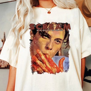 Retro Scream Billy Loomis Comfort Colors Shirt, Let&#39;s Watch Scary Movie Crewneck, Scary Horror Shirt, Killer Fan Shirt Sidney Actress 2023