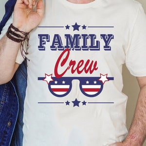 Crew Family Matching Shirt, Dress your family in style with our Family 4th of July shirts - Perfect for Independence Day, Patriotic T-Shirt