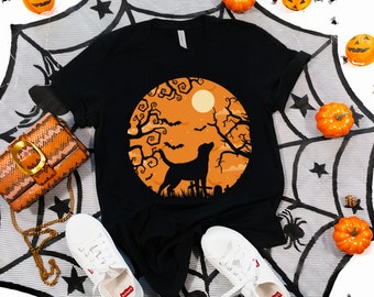 Halloween Labrador Dog Shirt, Spooky Bat Tee, Dog Mom Gift