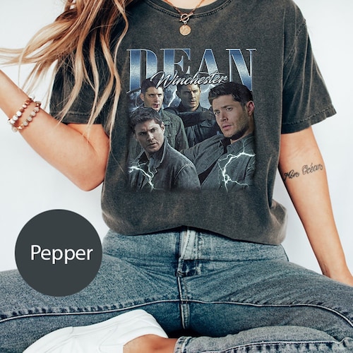 Dean Winchester Retro Vintage Komfortfärger T-shirt, Rolig Gåva För Kvinnor Och Män, Vibes Unisex T-shirt, Retro Dean Winchester T-shirt 2023