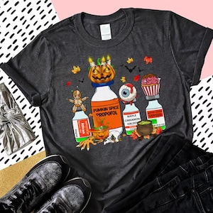 Halloween Nurse Pills Shirt, Halloween ER Nurse Shirt, Halloween Nurse Shirt, Spooky Vibes Nurse, Fall Nurse Shirt, Halloween Gift For Nurse