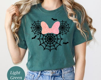 Minnie Mouse Spider Web Halloween Comfort Colors Shirt