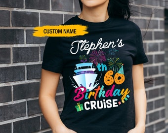 Personalized Birthday Cruise Tshirt, Custom 60th Birthday Gift T