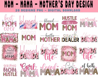 Mama Design Png, Honor Your Mom with Our Best Mom Ever Mother&#39;s Day Sublimation Design Download, T-Shirt Design Png, Retro Mama Png