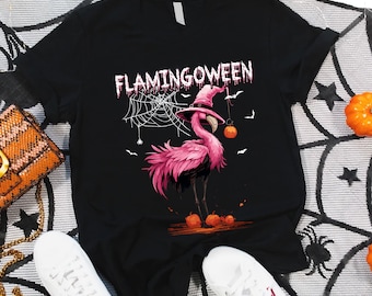 Flamingoween Shirt, Funny Halloween Flamingo Tee