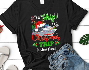 Custom Name Christmas Cruise Trip Shirt, Family Vacation Tee