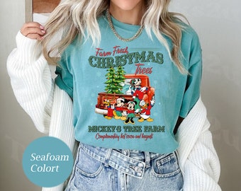Disney Farm Fresh Comfort Colors Shirt, Mickey And Friends Christmas Shirt, Christmas Disney Family Shirt, Disneyworld Shirts Christmas Gift