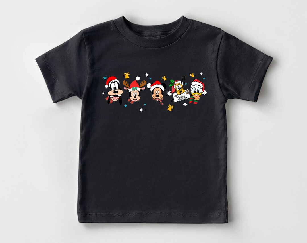 Vintage Mickey and Friend Christmas Toddler Tshirt, Disney Ears