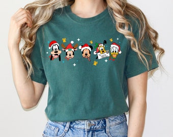 Colors Comfort Vintage Mickey And Friend Christmas Shirt, Disney Ears Christmas Shirt, Disney Christmas Shirt, Disney Trip Shirt, Cute Vibes