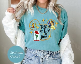 Belle Rose Shirt: Beauty and the Beast Mickey Mouse Comfort Colors Tee