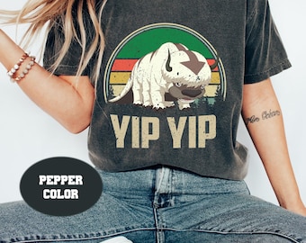 Appa Sky Bison Yip Yip Vintage Tee, Unisex Comfort Colors Shirt