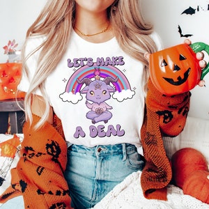 Let&#39;s Make A Deal Shirt, Baphomet Shirt, Creepy Cute Halloween Shirt, Funny Halloween Shirt, Cute Baphomet Halloween Shirt, Spooky Shirt