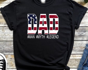Shirt Dad Man Myth Legend, vaderdagcadeau