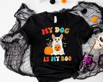 Mon chien est ma chemise Boo, chemise d’Halloween effrayante, chemise d’Halloween cool pour la fête, chemise d’Halloween mignonne, chemise d’amoureux des chiens, chemise de chien effrayante 2023