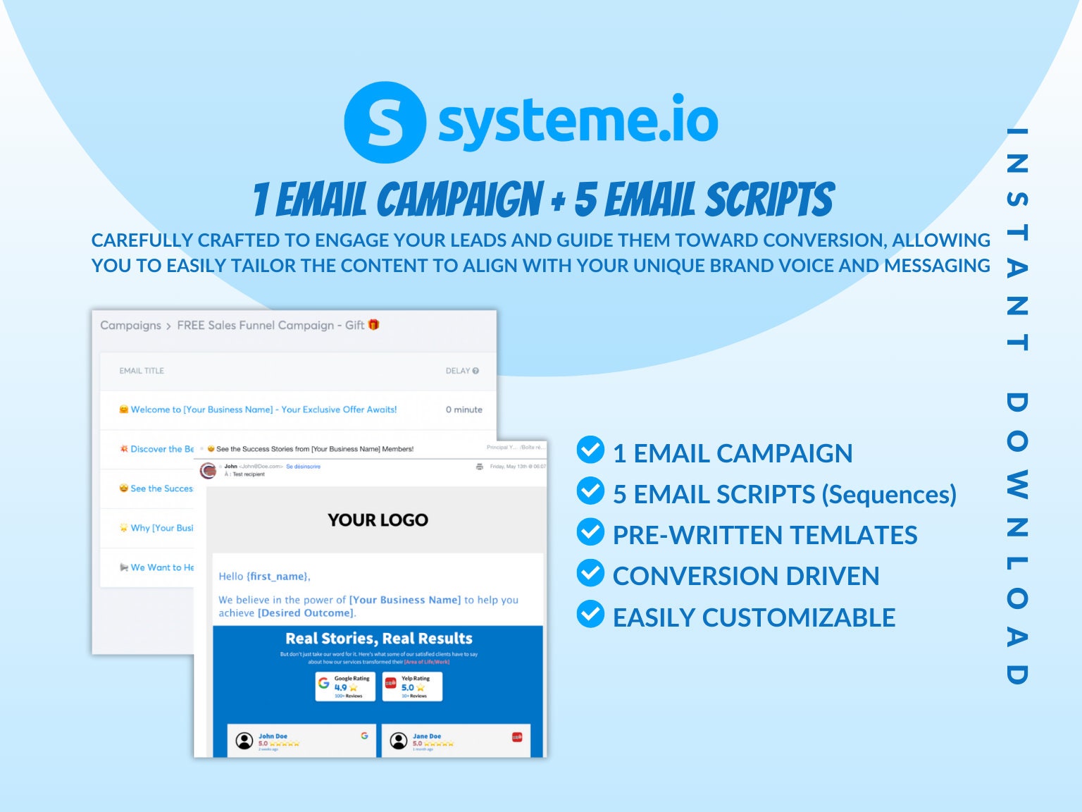 Systemeio Templates Sales Page Landing Page Lead Magnet