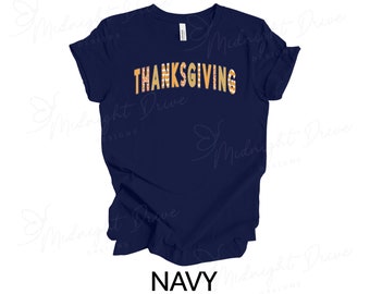 Camiseta unisex con letras de varios diseños y acción de gracias