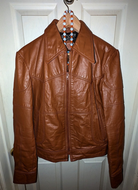 80s leather jacket unisex - Gem