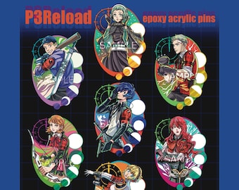 Persona 3 Reload Acrylic Epoxy Pins
