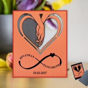 Personalised 8th Anniversary gift Bronze Wedding Anniversary gift for him her husband wife Wedding anniversary present