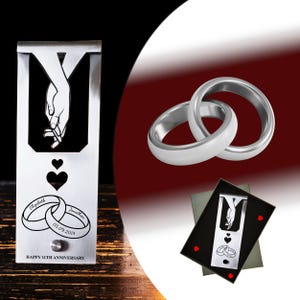 11th wedding Anniversary gift Steel Anniversary Personalised gift for couple husband wife Wedding anniversary present Girlfriend gift
