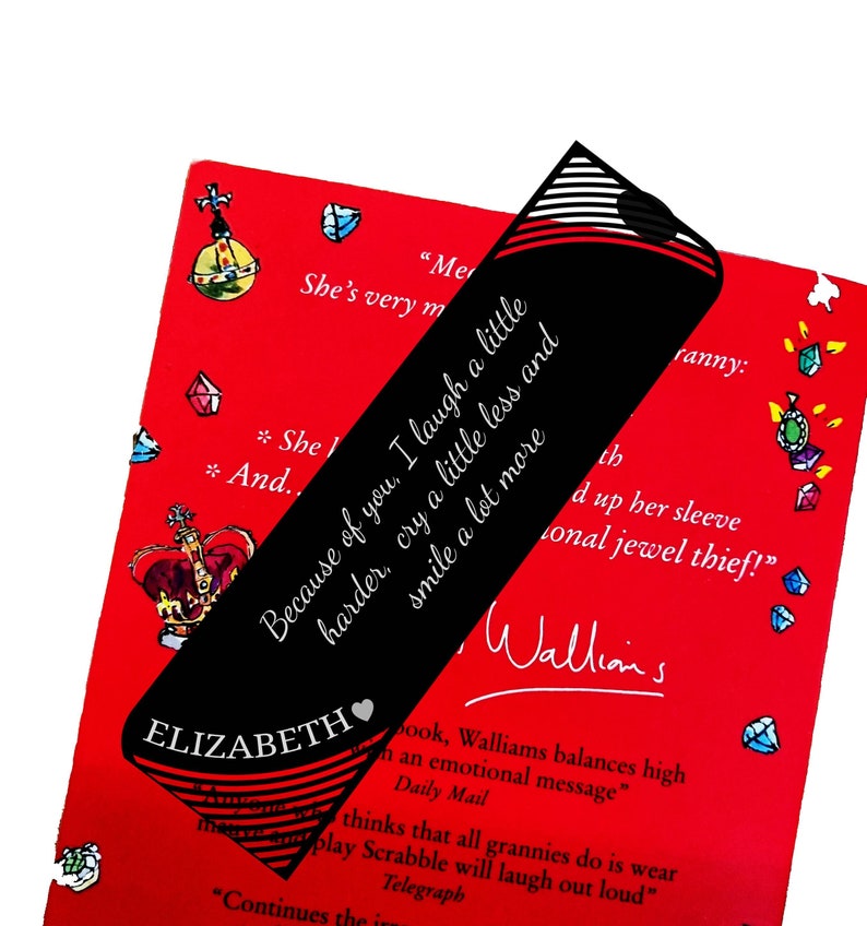 Personalised Quote Bookmark Metal Bookmark Gift for Her Gift of Him