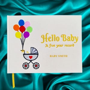 Baby Journal baby shower gift Keepsake memory book Journal for new born Personalised baby book photo album New parents gift