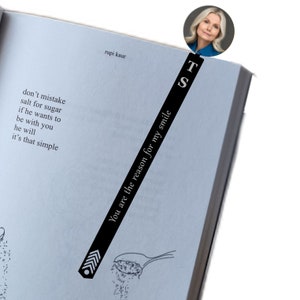 Personalised photo bookmark Custom quote metal bookmark Book Lover Photo strip metal bookmark Personalised Birthday gift Mothers day gift image 5